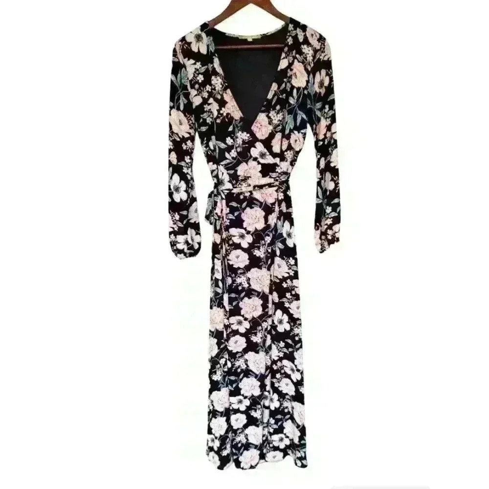 Gianni Bini Floral Print Wrap Maxi Dress